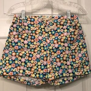 NWT Wonder Nation Girls Floral Print Shorts, Size 10-12 Plus